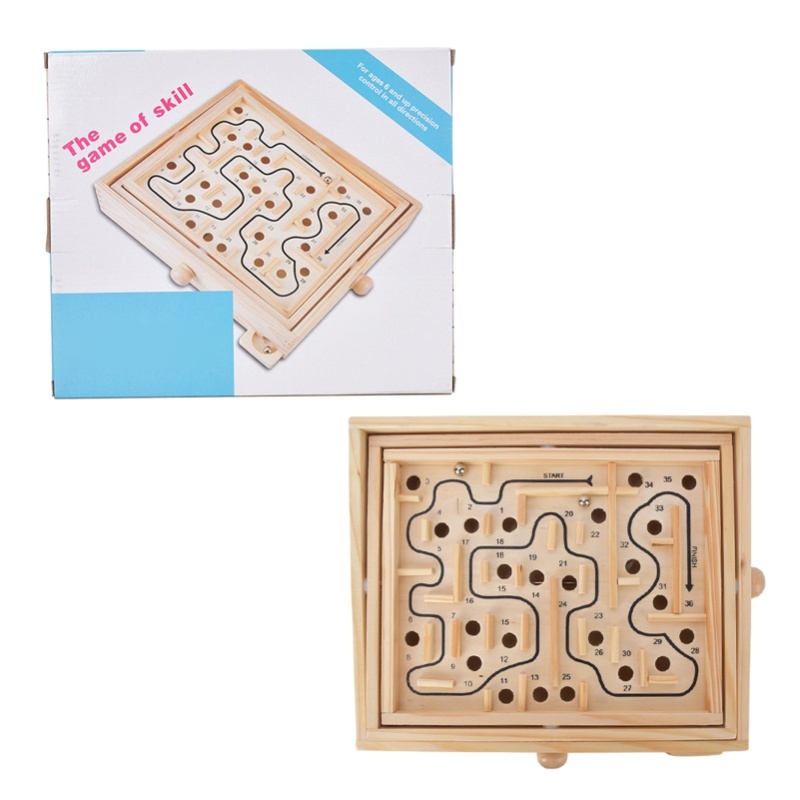 Game Educational For Kids Free - Adult Kid Wooden Educational Maze Brain