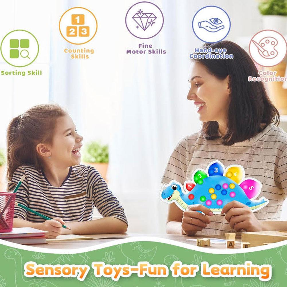 Dinosaur Sorting Toy Color Cog - Kids Education Design ulasan dan harga