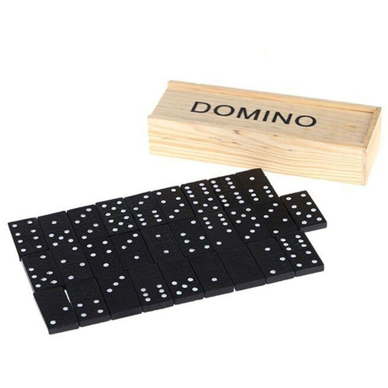 28pcs/Set Wooden Domino Board  - Kids Outdoor Education ulasan dan harga