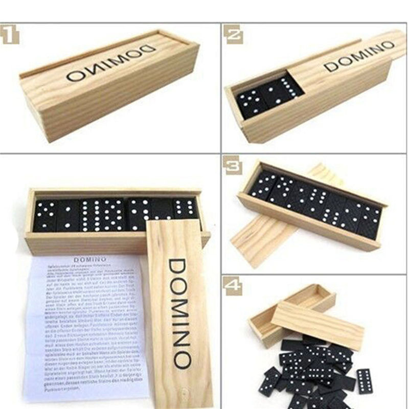 28pcs/Set Wooden Domino Board  - Kids Outdoor Education ulasan dan harga