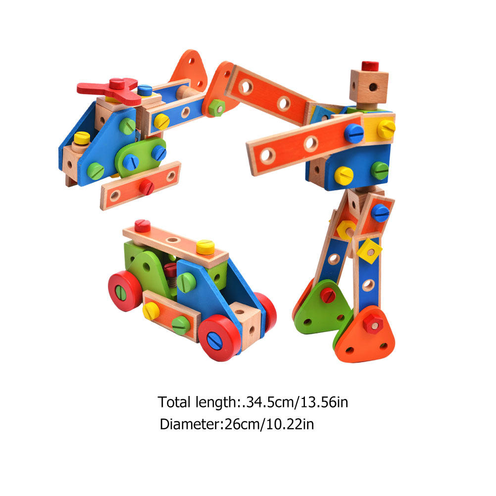 1Set Creative Wooden Nut Assem - Kids Outdoor Education ulasan dan harga