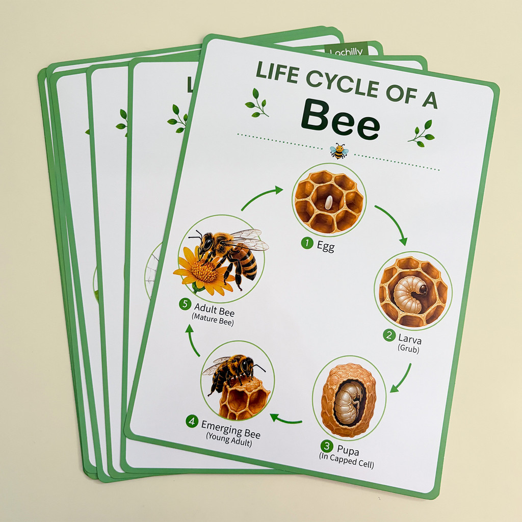 8Pcs Nature Life Cycle Educati - Kids Educational Posters ulasan dan harga