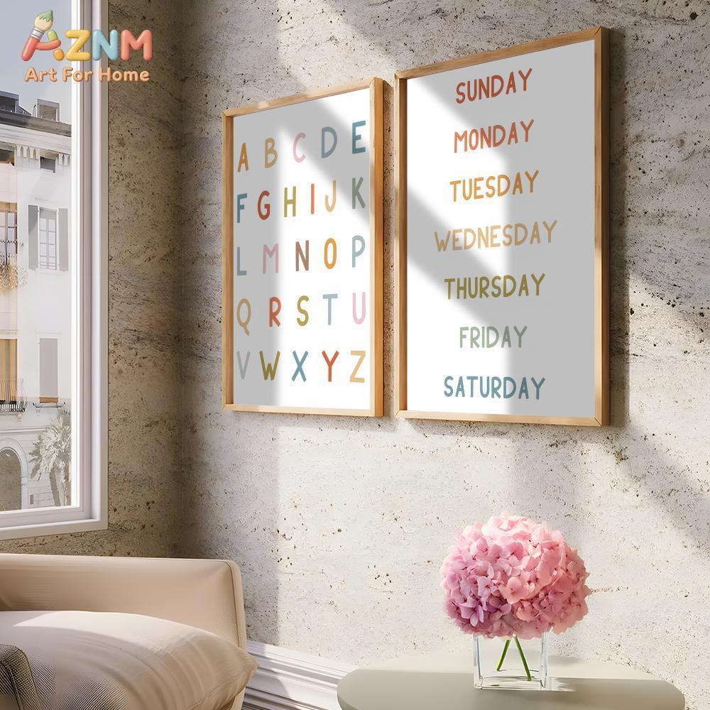 AZNM Educational Alphabet Numb - Kids Educational Posters ulasan dan harga