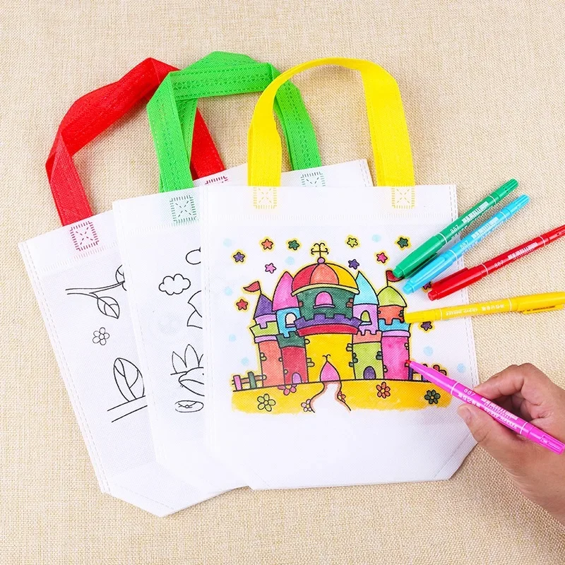 1-10pcs Sets DIY Graffiti Bag  - Kids Education Laptop ulasan dan harga