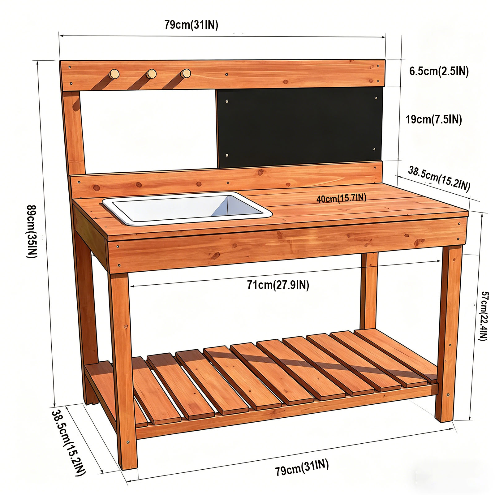 Wooden Potting Benches For Chi - Kids Outdoor Education ulasan dan harga
