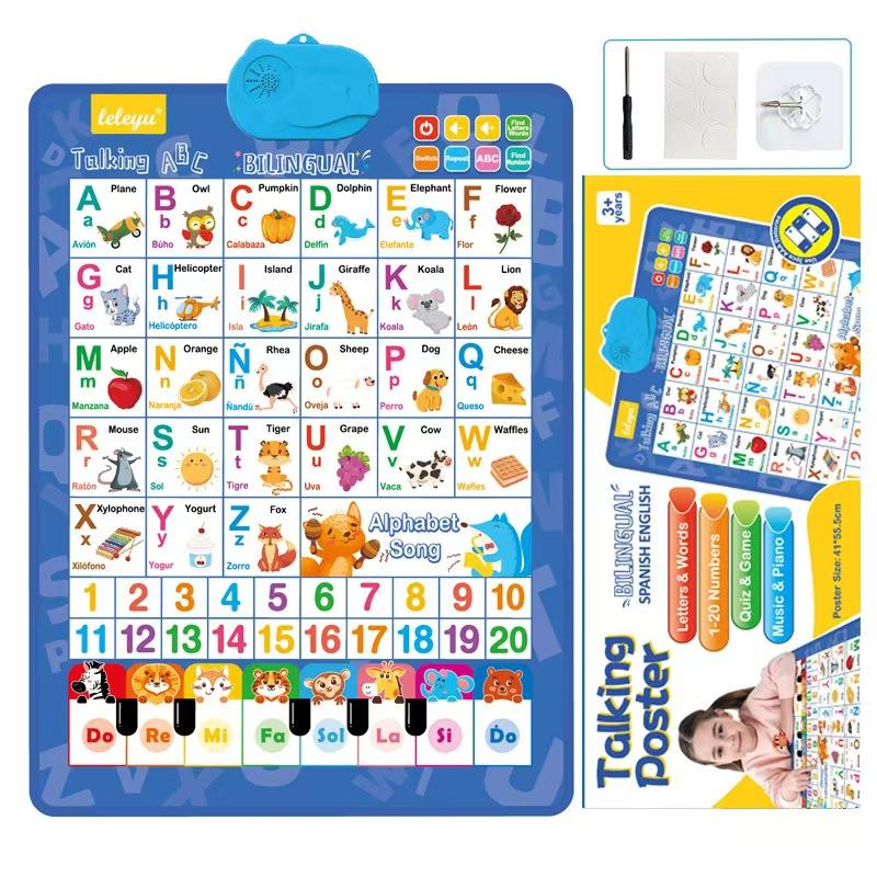 Kids' Bilingual English-Spanis - Kids Educational Posters ulasan dan harga