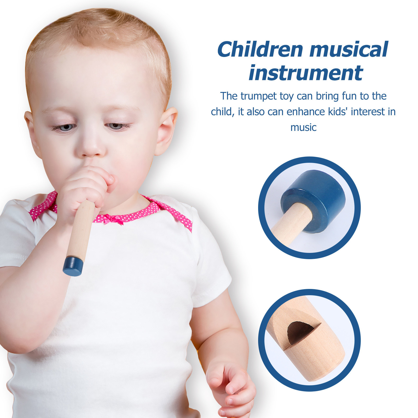 3Pcs Wooden Trumpet Whistles f - Kids Education Design ulasan dan harga