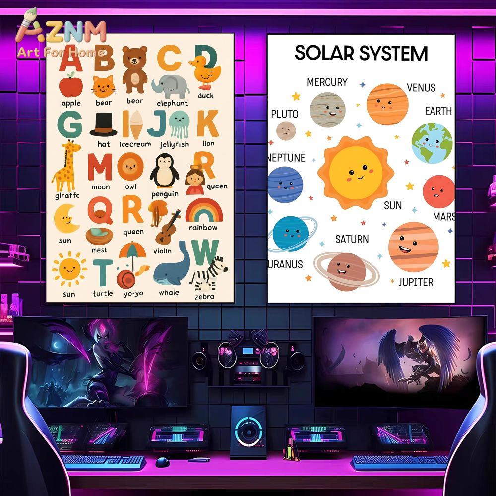 AZNM Kids Educational Canvas W - Kids Educational Posters ulasan dan harga
