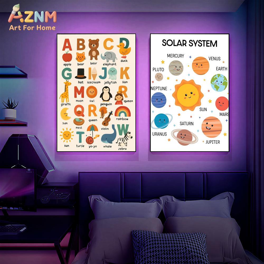 AZNM Kids Educational Canvas W - Kids Educational Posters ulasan dan harga