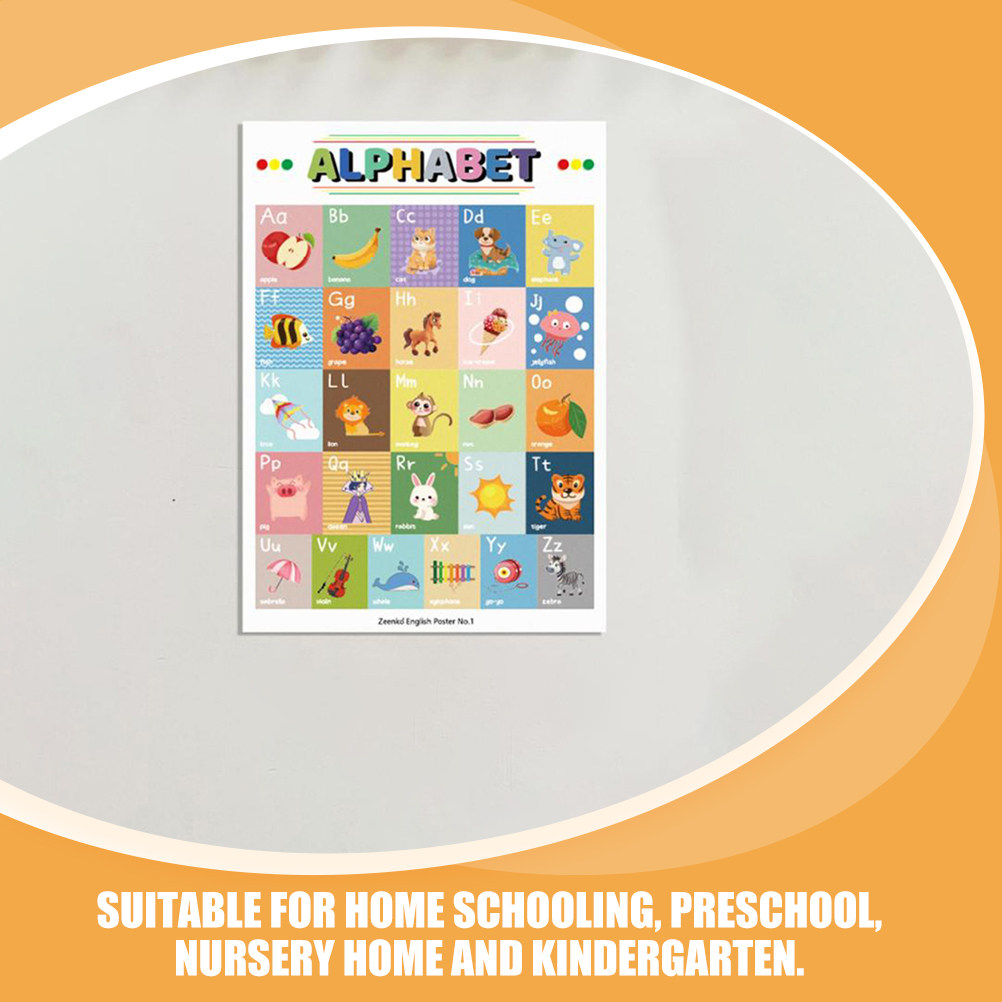12Sheets Cartoon English Learn - Kids Educational Posters ulasan dan harga