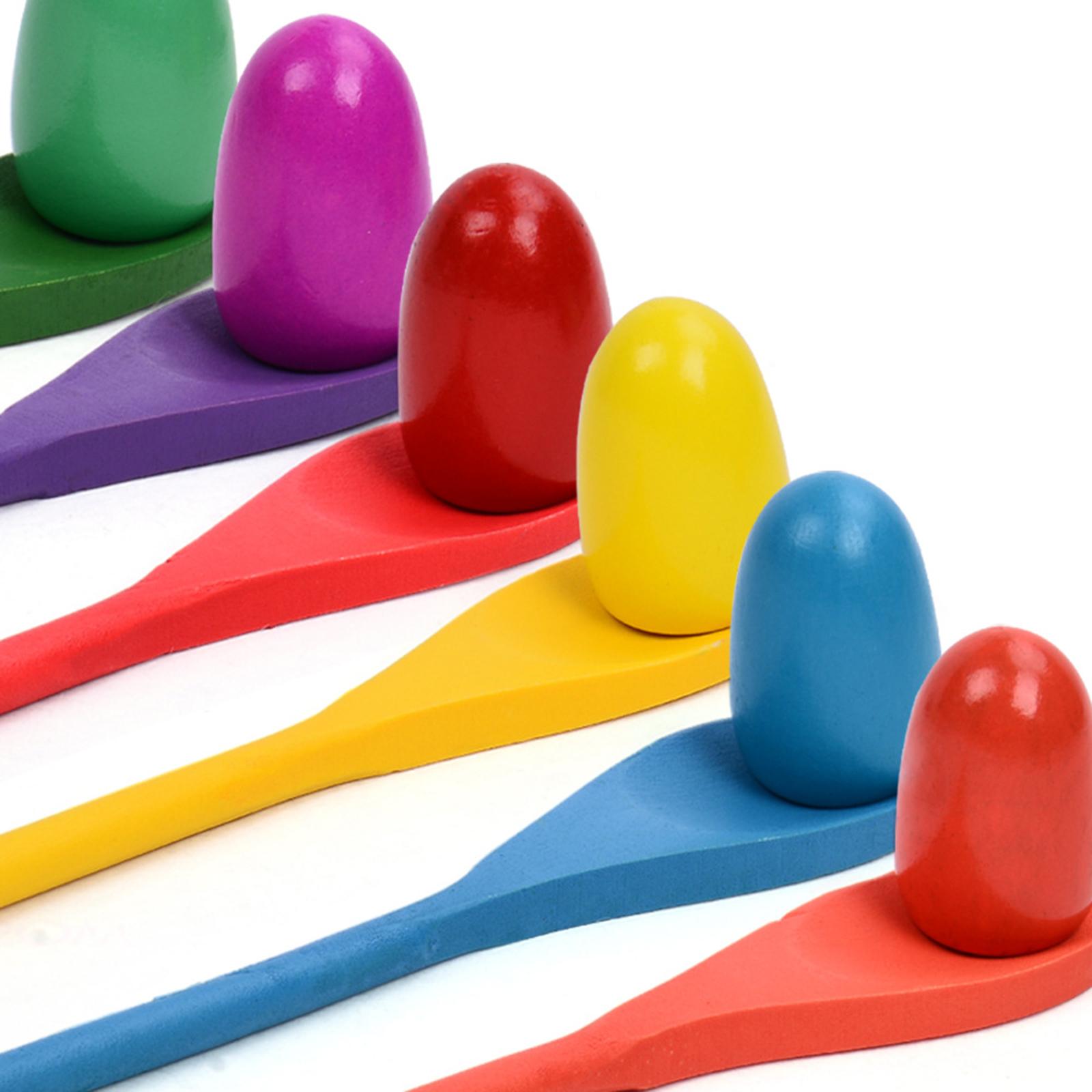 6 Pieces Egg Spoon Race Game H - Kids Outdoor Education ulasan dan harga