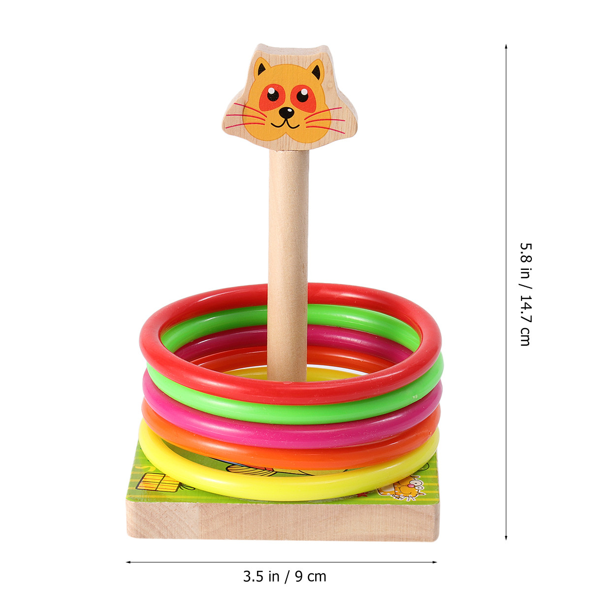 Wooden Kid Throwing Rings Cat  - Kids Education Design ulasan dan harga
