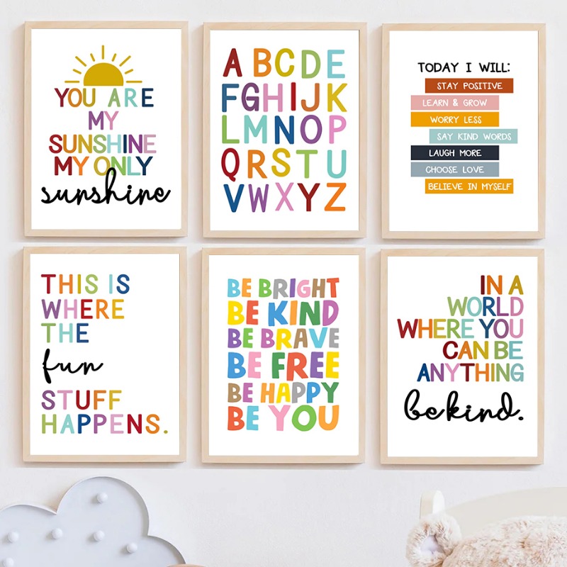 English Education Poster Alpha - Kids Educational Posters ulasan dan harga